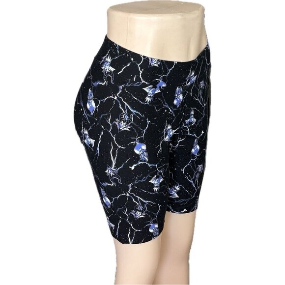 Disney XL Black Villains Graphic Elastic Waistband Cotton Stretch Bike Shorts - Picture 3 of 6